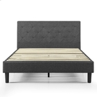 Mattress Foundation Upholstered Storage Platform Bed Wood Slat Support