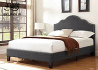 Customizable Linen Soft Platform Bed Single Package with Silver Rivet